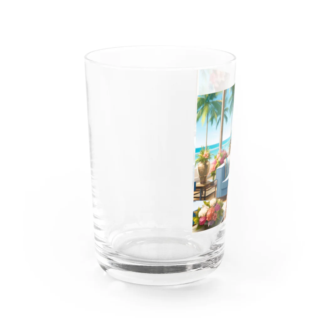 かるるんショップの海と南国と水着と　夏休み Water Glass :left