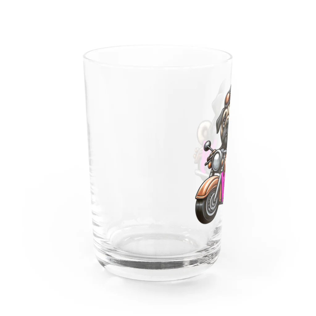 ふんわか ぷにゅのラブリーパグ Water Glass :left