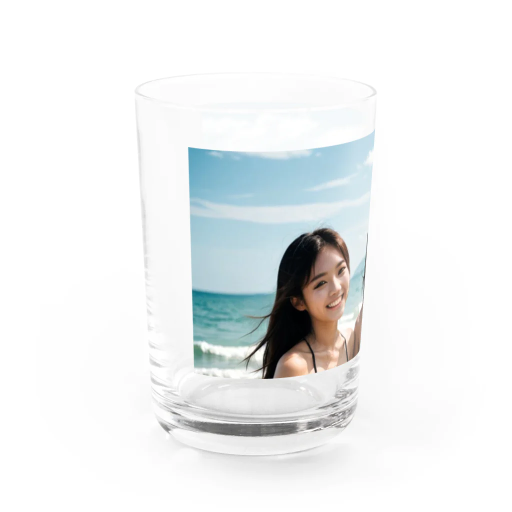 studio eizoの海で出会った三人娘！女子大の旅行サークルでぇ～す Water Glass :left