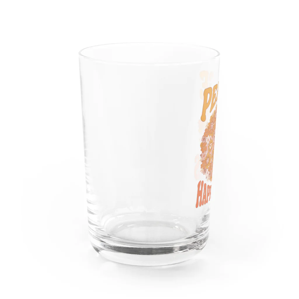 NatureDesignStoreのフラワーチルドレン 平和と幸福 Water Glass :left