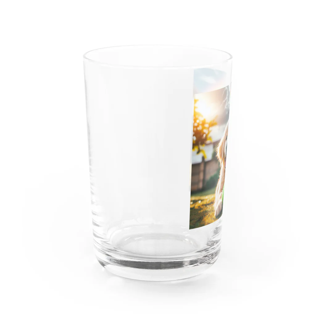 アニマルペイントの犬のグッズ Water Glass :left