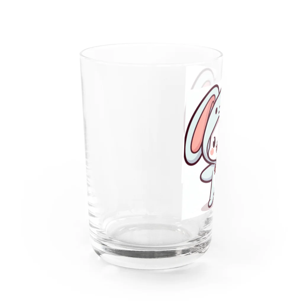 melka55のウサギマスコット Water Glass :left