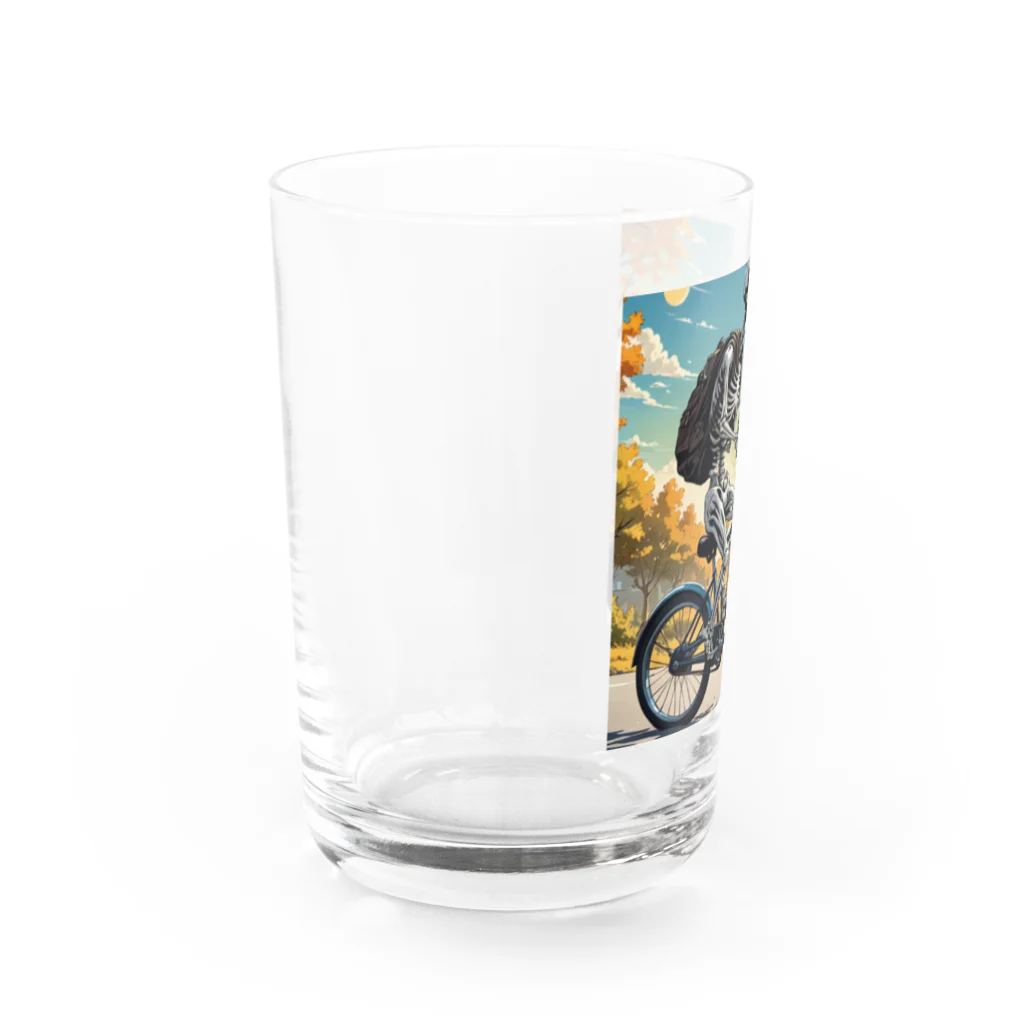 nao-tommyのポタリング中の骸骨 Water Glass :left