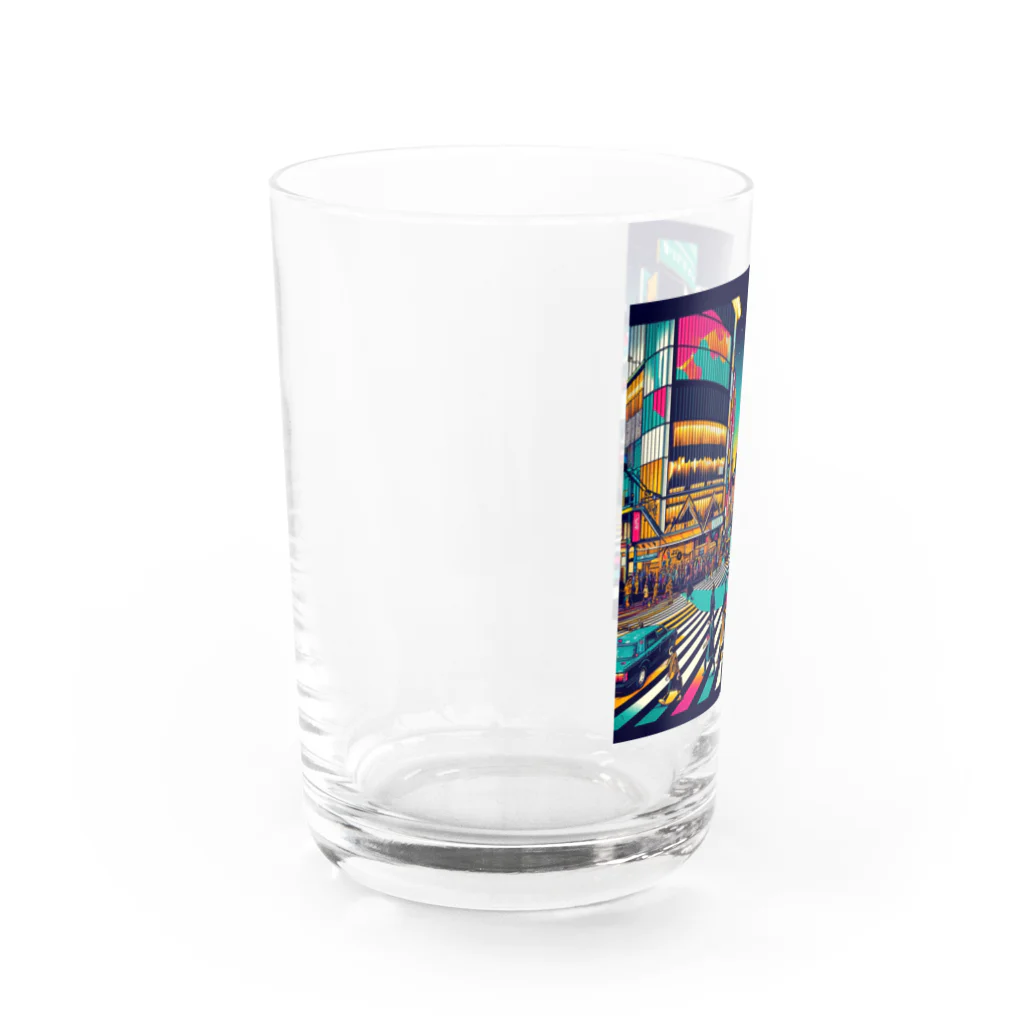 テクノ浮世絵の新旧交差点 - 渋谷スクランブル Water Glass :left