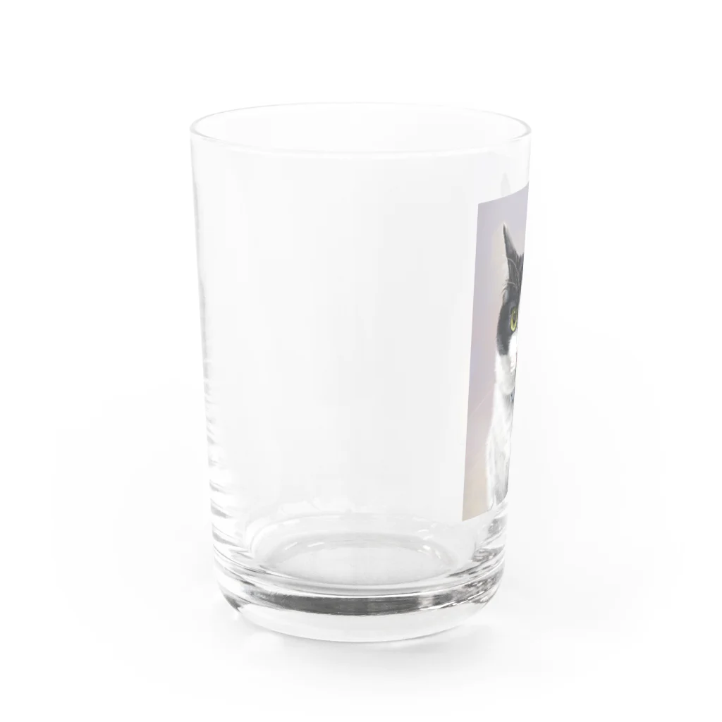 kinako-japanのハチワレ　凪ちゃん Water Glass :left