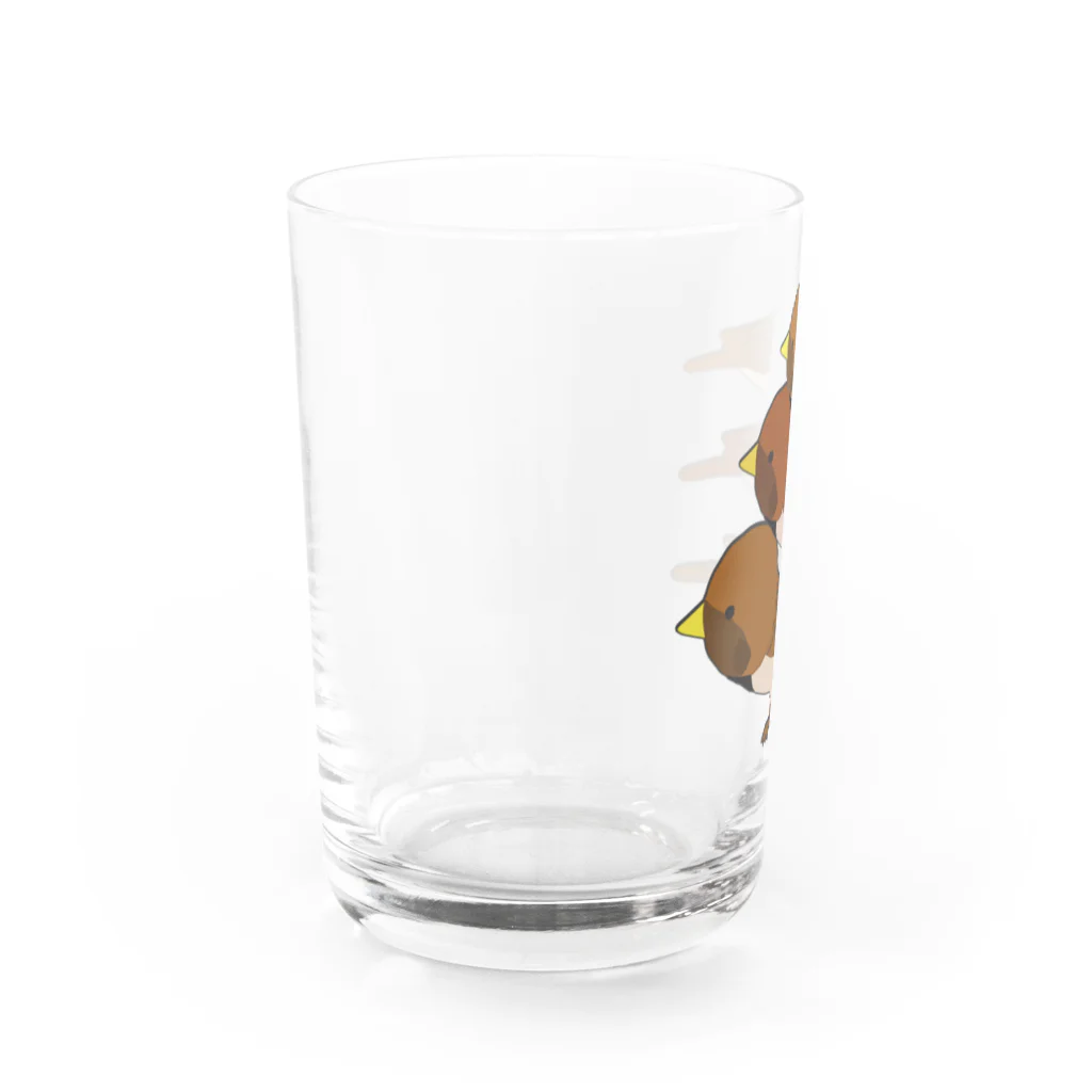 chicodeza by suzuriのすずめタワー Water Glass :left