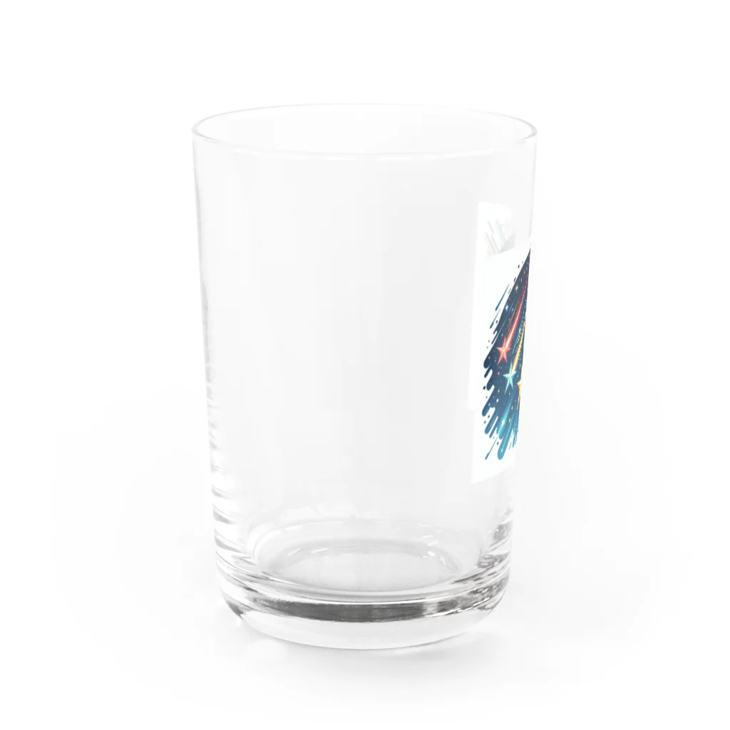 Mizのゆるハウスの3つの流れ星 Water Glass :left