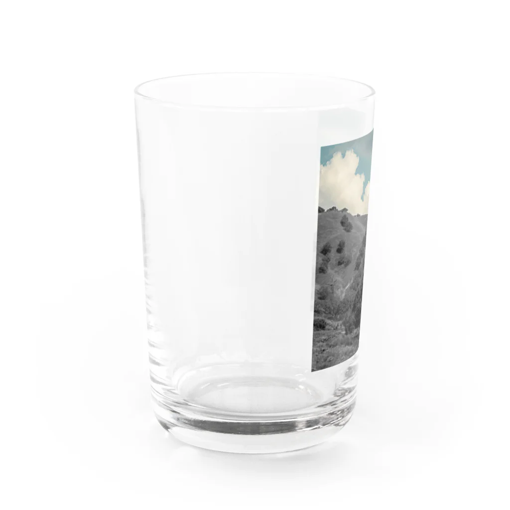 1000のモノクロ_丘 Water Glass :left