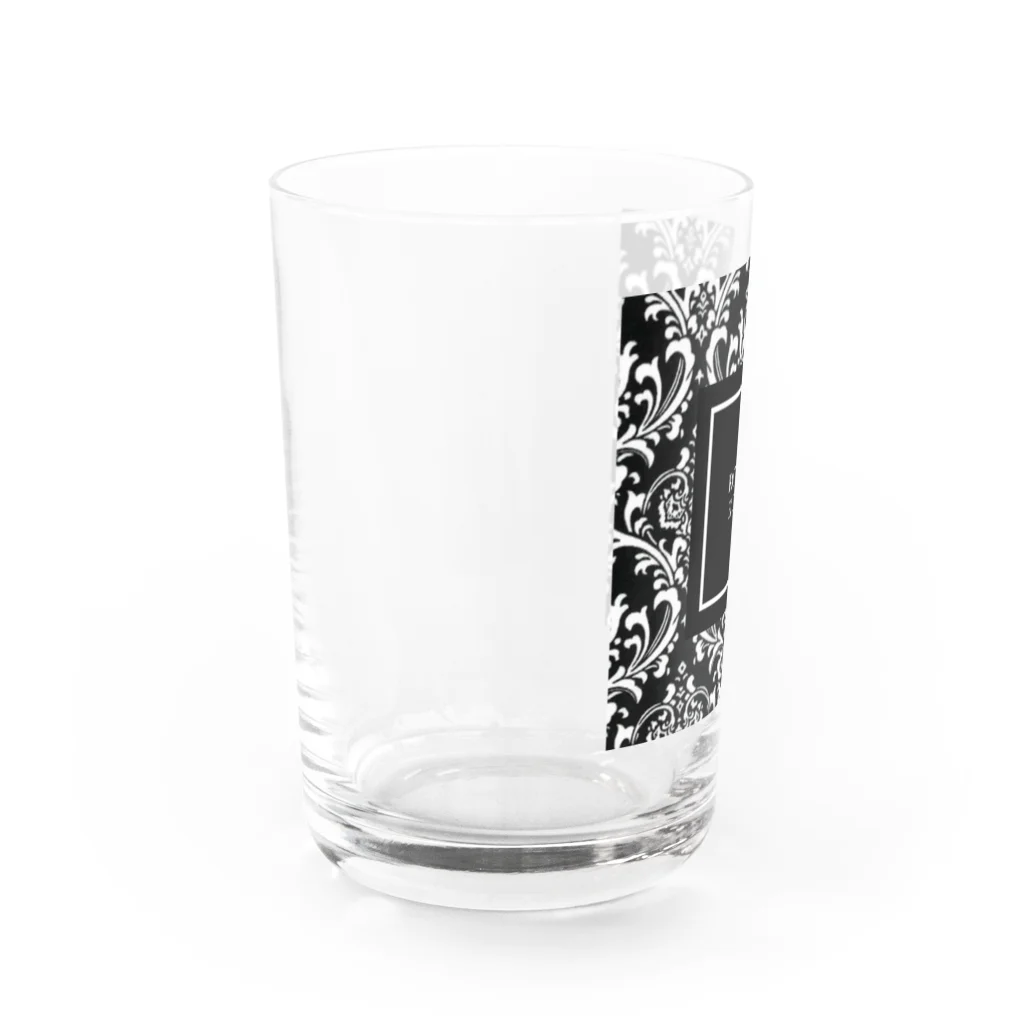 ROYAL PrincessのROYAL KINGダマスク柄BLACK Water Glass :left