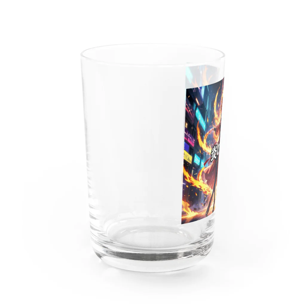 altemaの炎をまとった少女のイラスト Water Glass :left