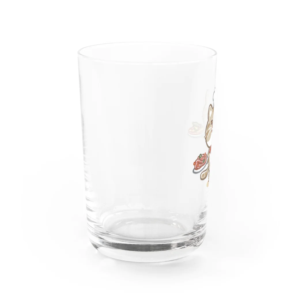 アトリエ たまやの猫シェフ Water Glass :left