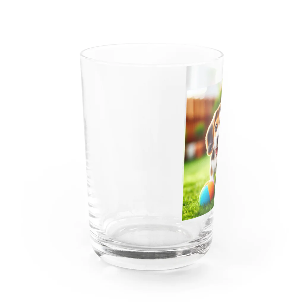 カジノ屋のビーグル犬キキちゃん Water Glass :left