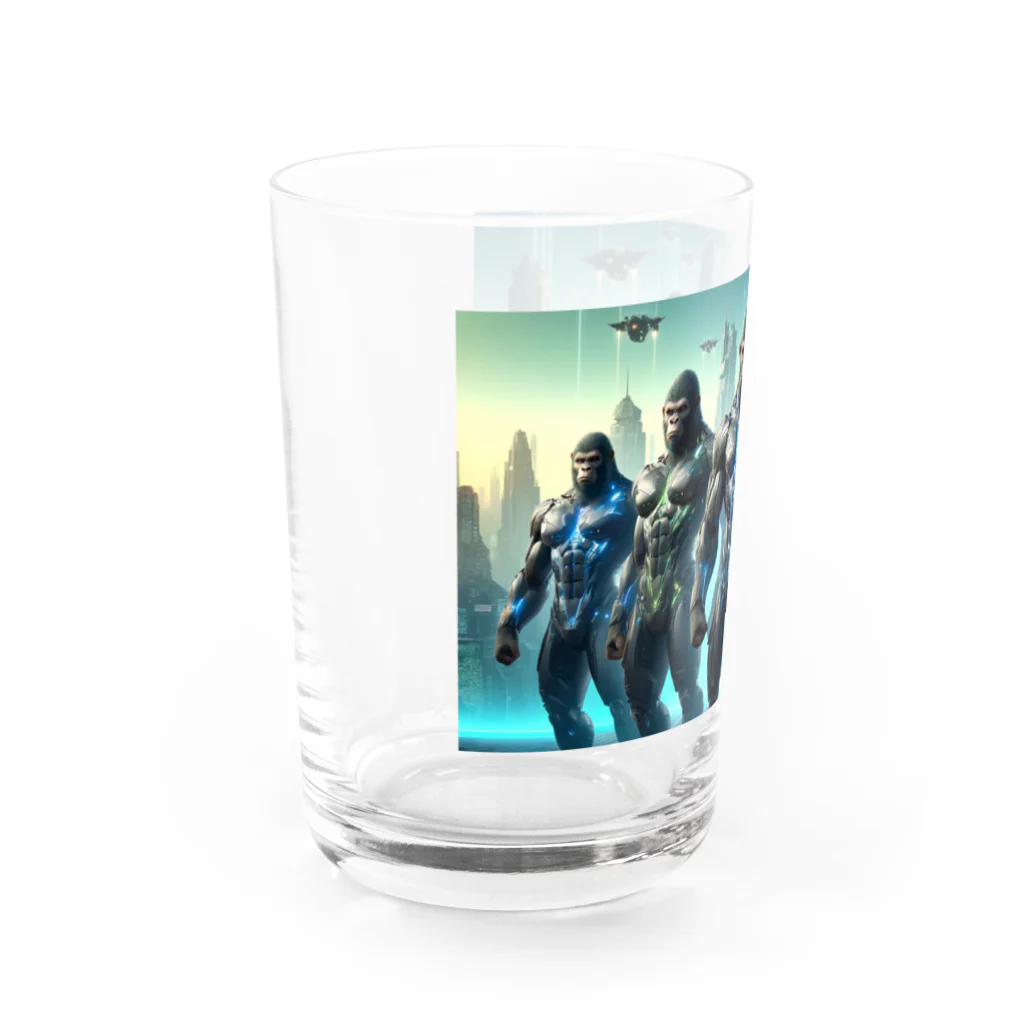 Animal_hero-457_AsukaYamamotoの未来のヒーローに変身したゴリラ Water Glass :left