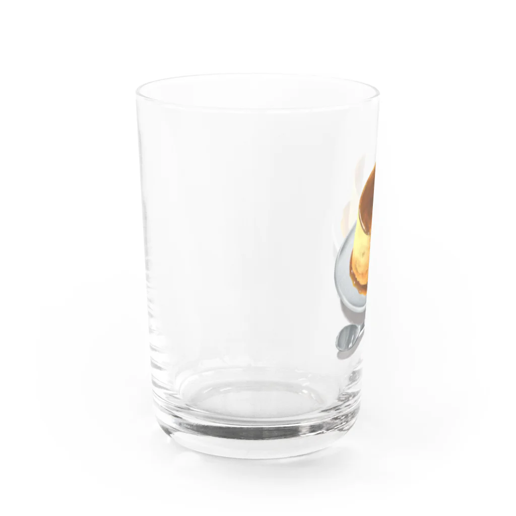 mocaの昔ながらの手づくりプリン Water Glass :left