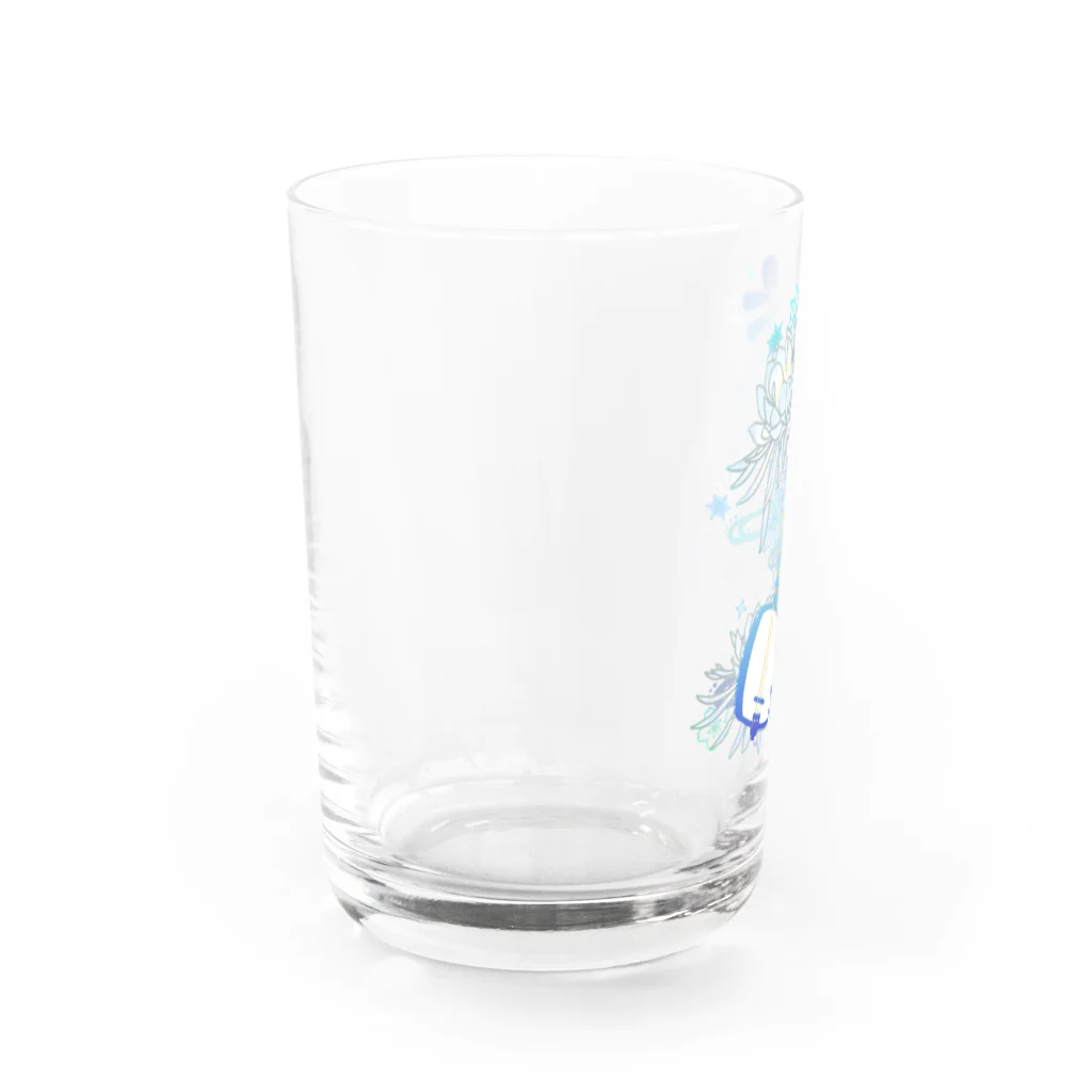 綾錦工房 りこりすの三味線 -雪月花-【月下美人】 Water Glass :left