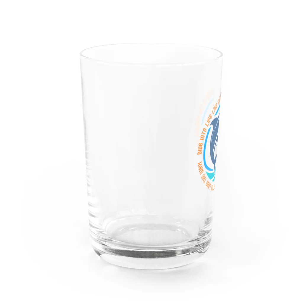 kazu_gの自由なイルカのように人生を泳ごう!心のままに Water Glass :left