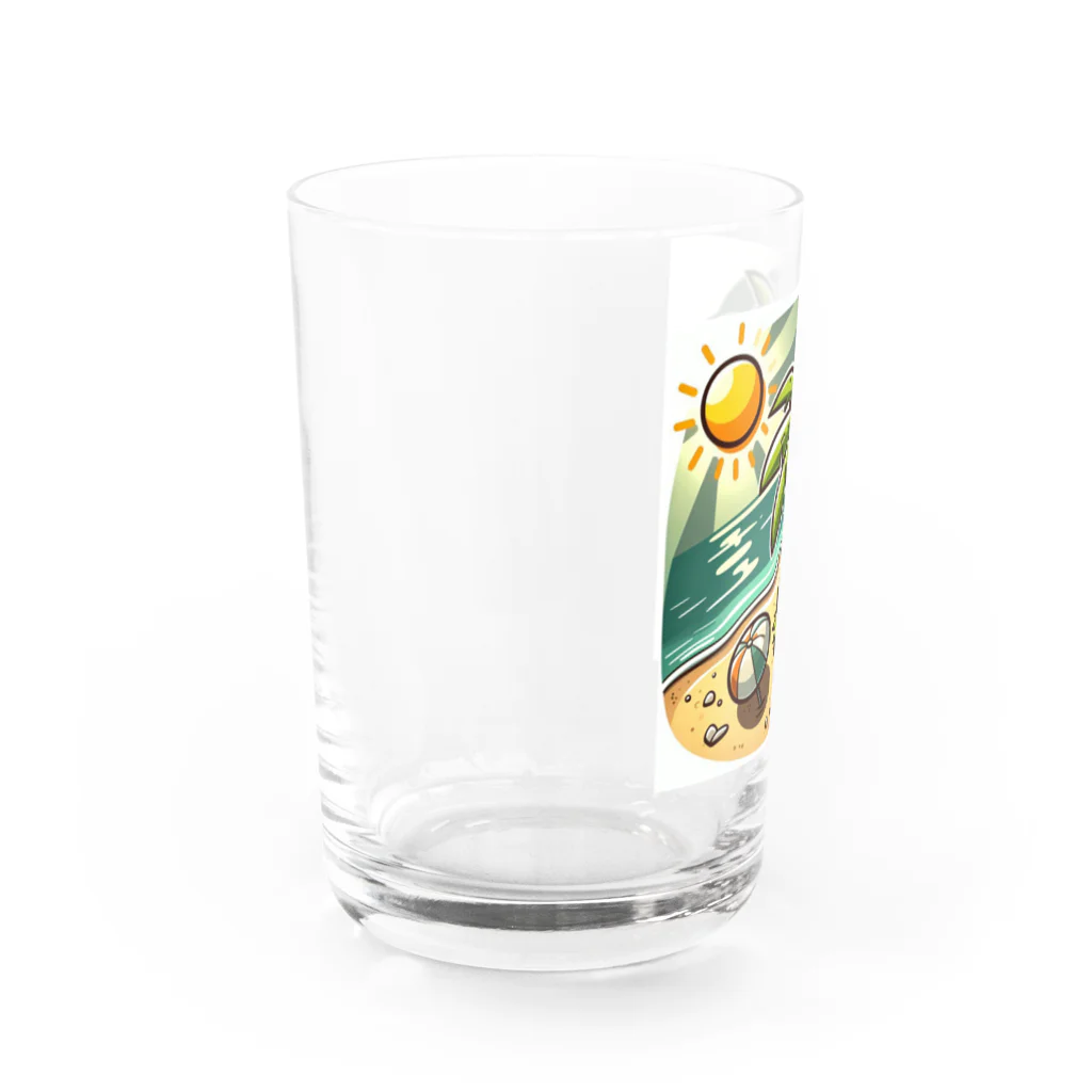 Qten369のサンセットビーチ Water Glass :left