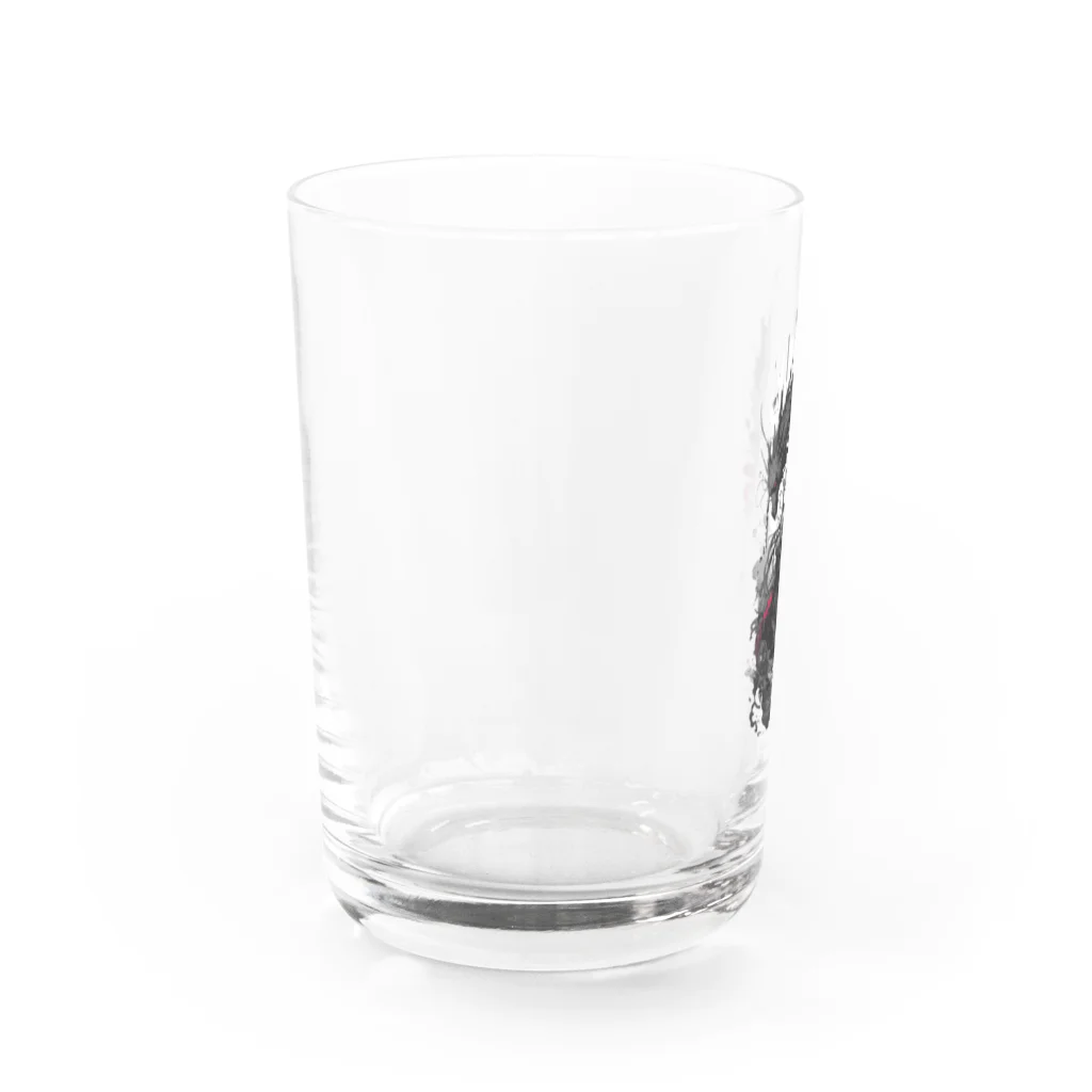 蝋燭のDragonと女性 Water Glass :left