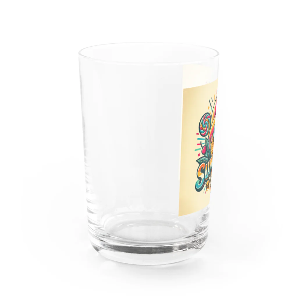 まんまるちゃんの夏と言えばアイスクリーム🍦 Water Glass :left