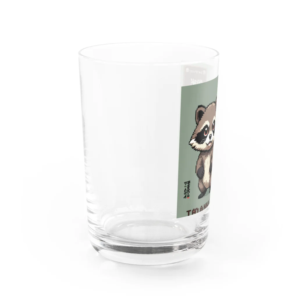 SUZURI56のミドリのたぬき Water Glass :left