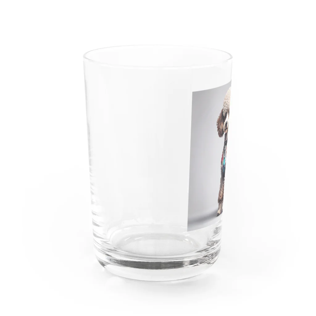 AI副業屋のショウのドット絵のプードル Water Glass :left