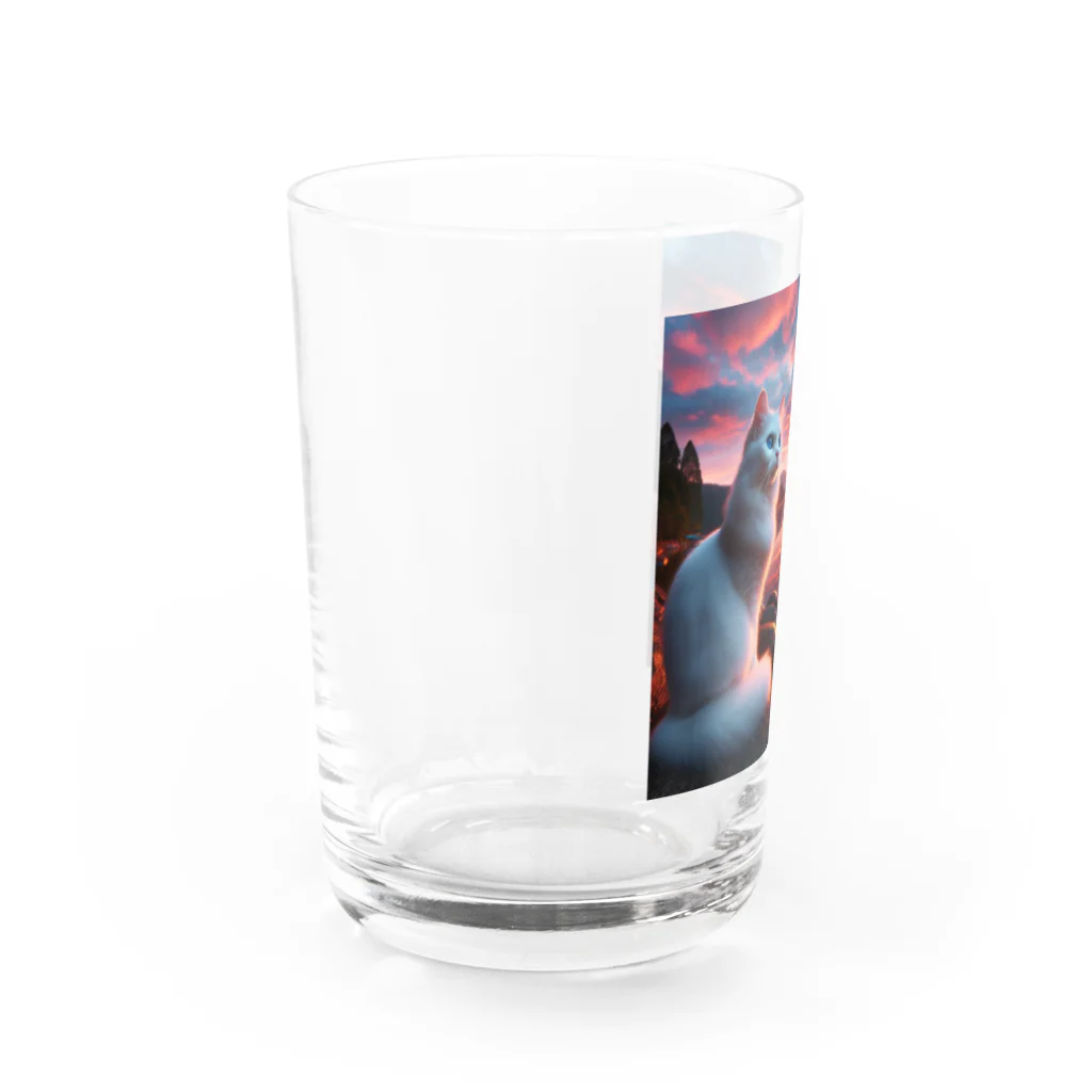 yos-1292583のねこニコばん Water Glass :left