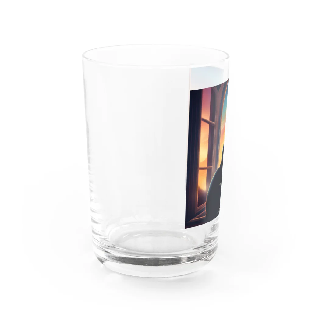 ゲルの黒猫 黒ちゃん Water Glass :left