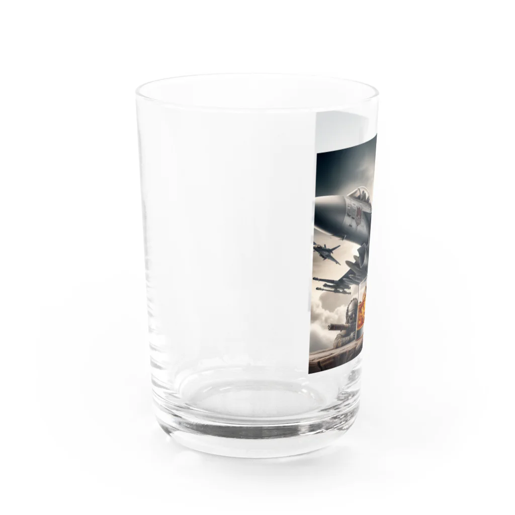 HECreaterの戦闘機と武士 Water Glass :left