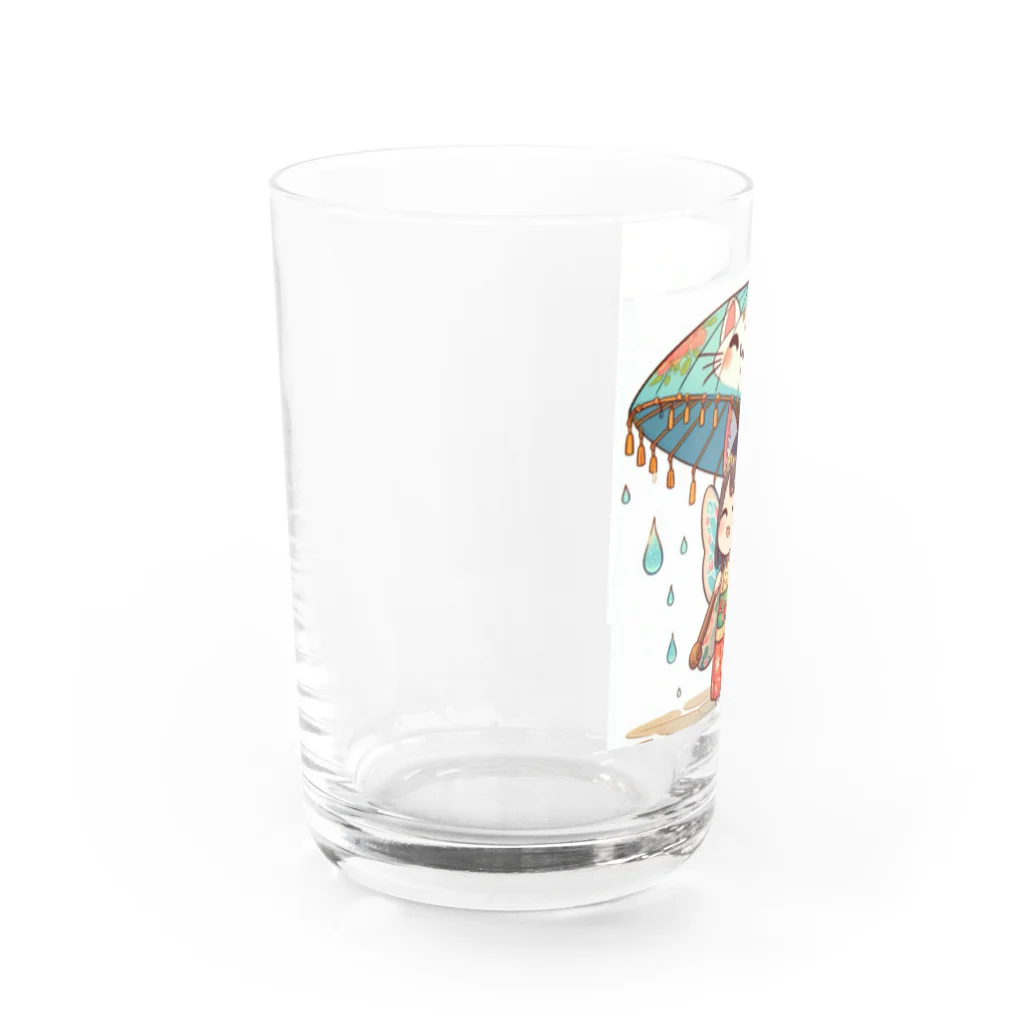 bona fideの開運招き猫　みこ Water Glass :left