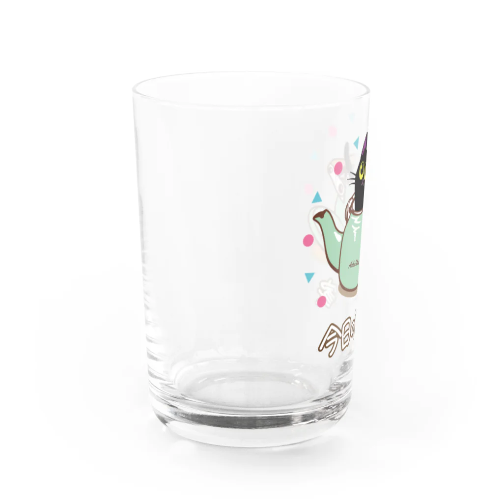 AckeeWolf Art Shopの猫の今日の隠れ家 Water Glass :left