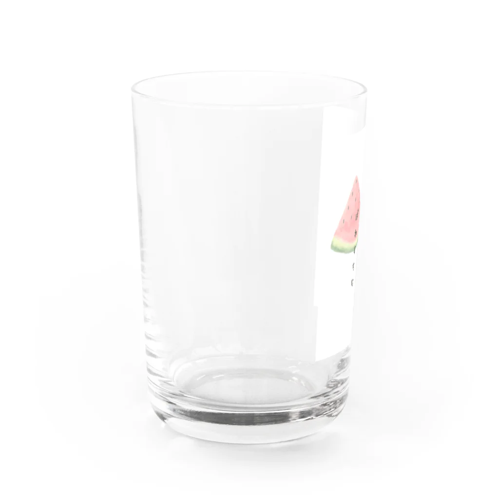 ねねのぱれすちな　スイカ　短歌 Water Glass :left