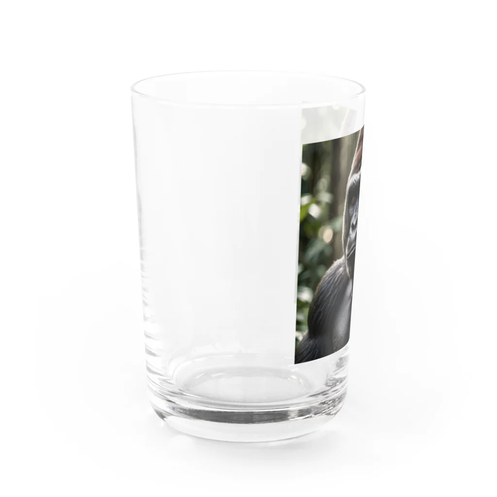 sunday_sataurday_freedayの疑い深いゴリラ Water Glass :left