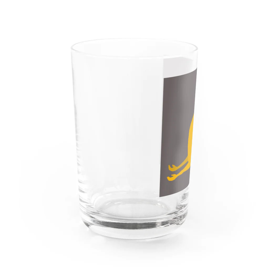 もじゃの店のストレッチもじゃ Water Glass :left