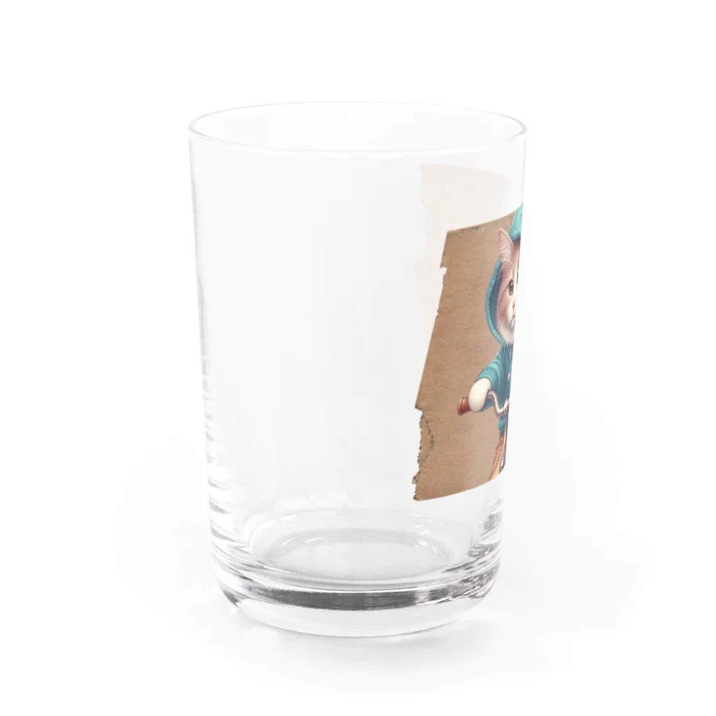 終わらない夢🌈のにゃんこ🐱 Water Glass :left