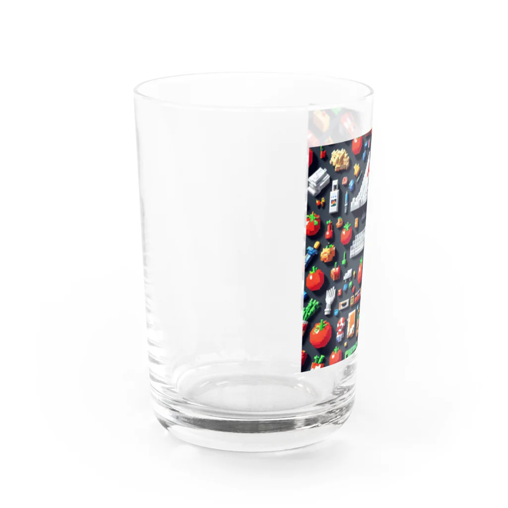 ninja-x6laz0smwikSのごちゃごちゃトマト Water Glass :left