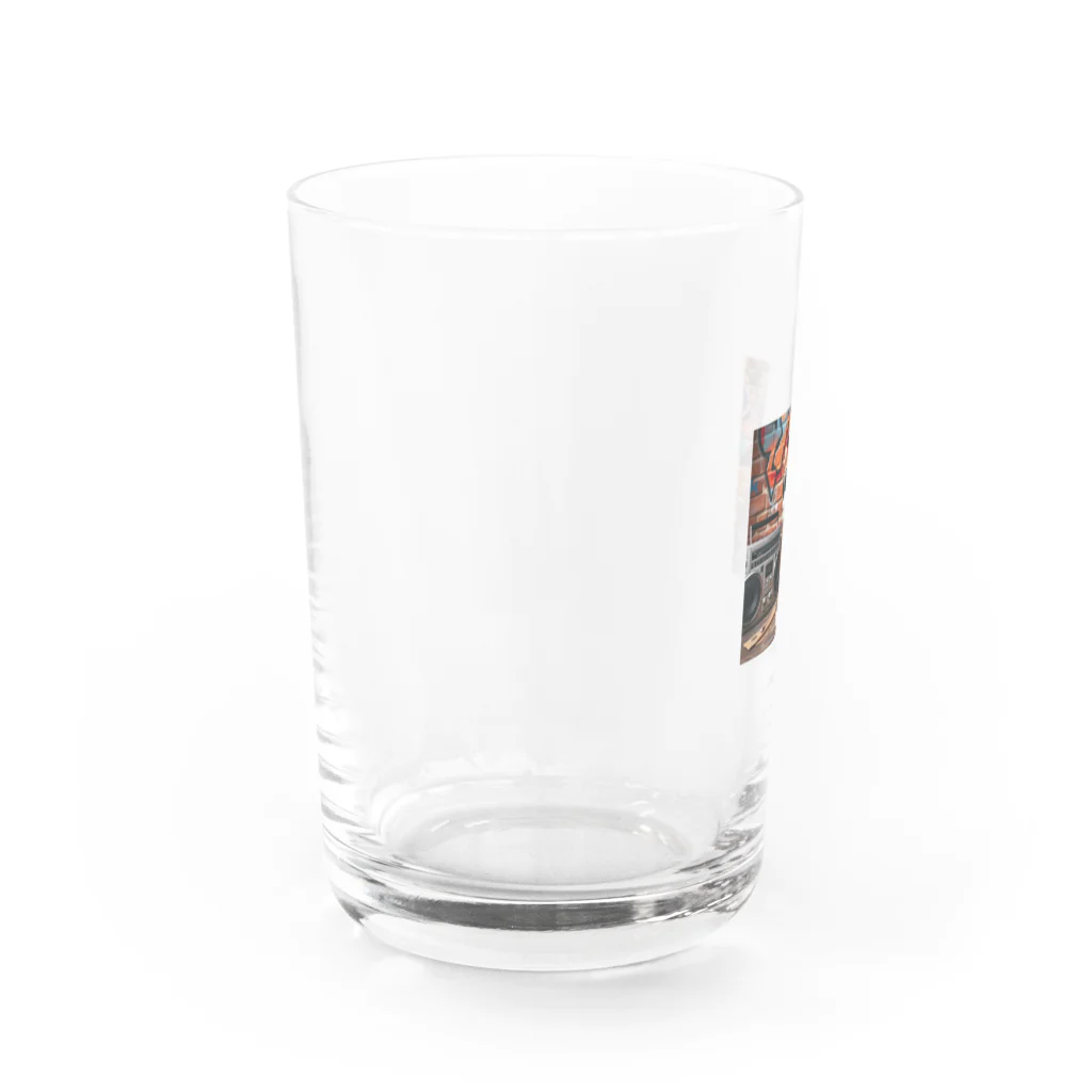 _ilka_の柴犬のヒップホップ Water Glass :left