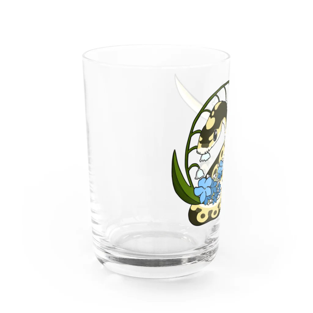Nyoppuの蛇のぷにちゃん、スズラングラス Water Glass :left
