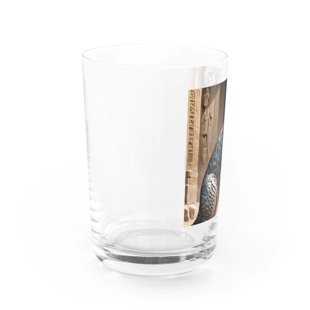 Koiwamiyaの神殿に佇むサバンナキャット Water Glass :left