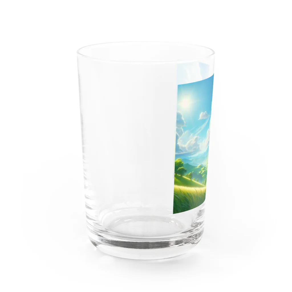 Rパンダ屋の「美しい緑の風景」グッズ Water Glass :left