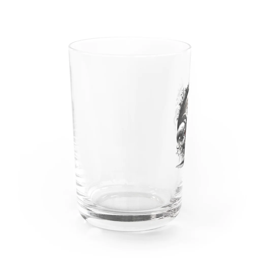 蝋燭の月と妖狐 Water Glass :left