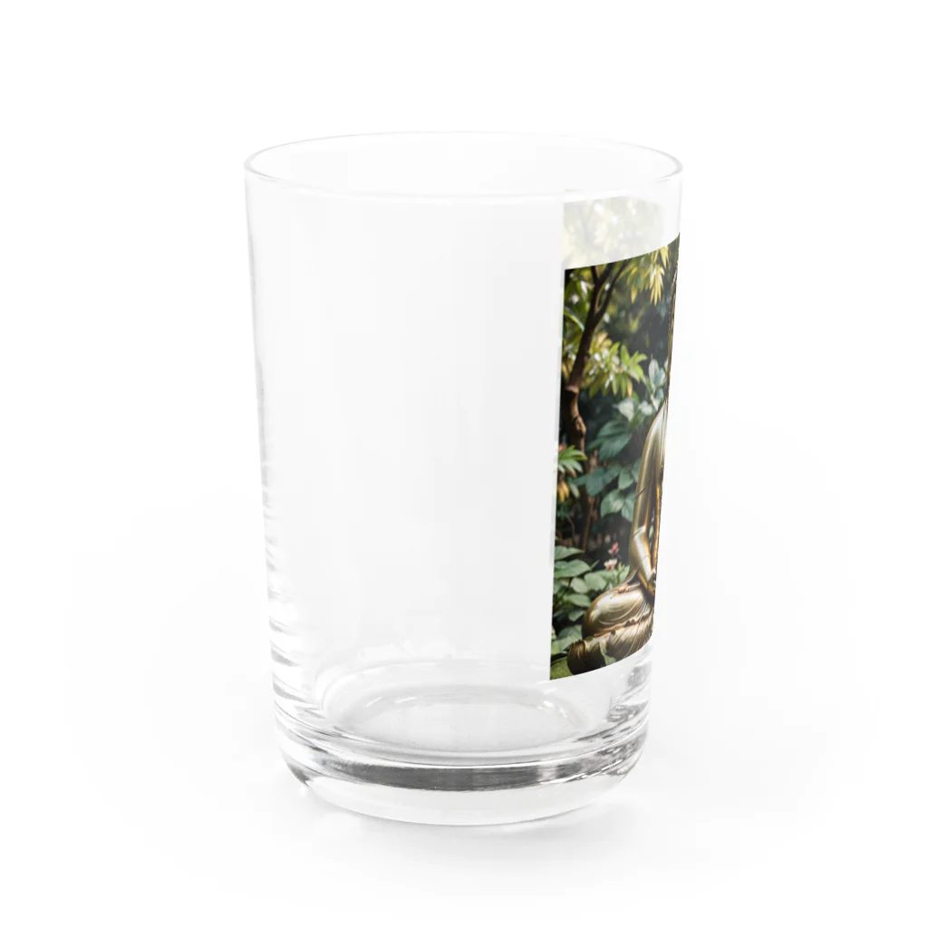 Take-chamaの驚くべき仏像があなたを迎えます。 Water Glass :left