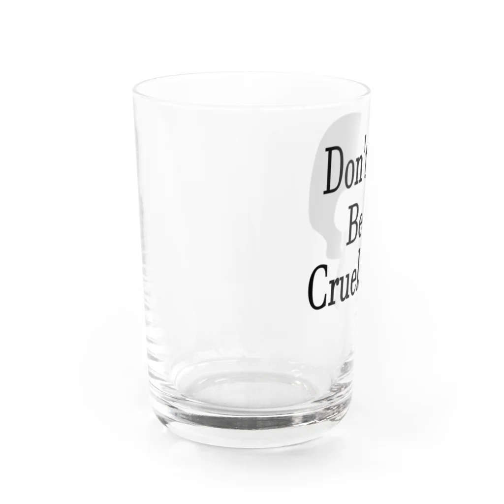 『NG （Niche・Gate）』ニッチゲート-- IN SUZURIのDon't Be Cruel.(黒) Water Glass :left