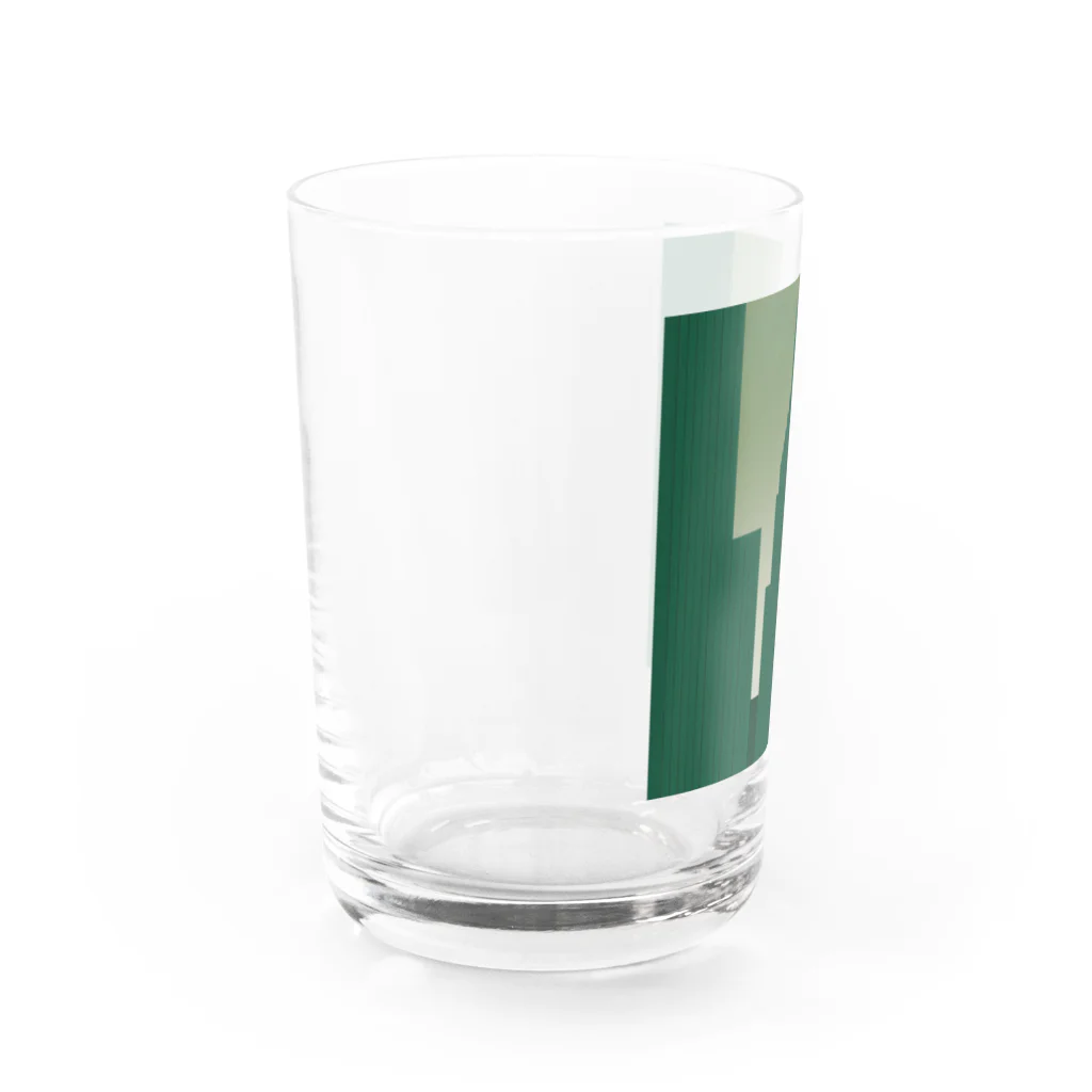 ASUTOMIのビルグッズ濃い緑色 Water Glass :left