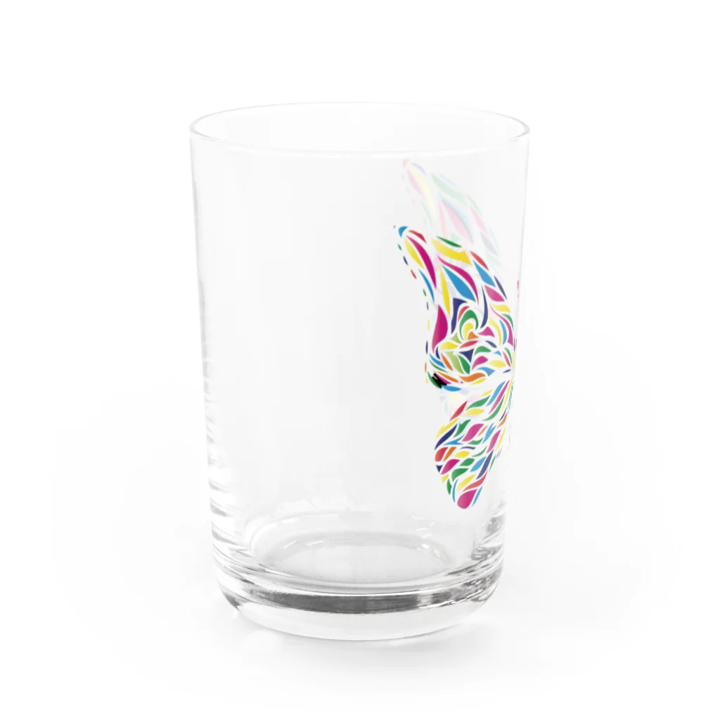 chicodeza by suzuriのビビッドな蝶々 Water Glass :left