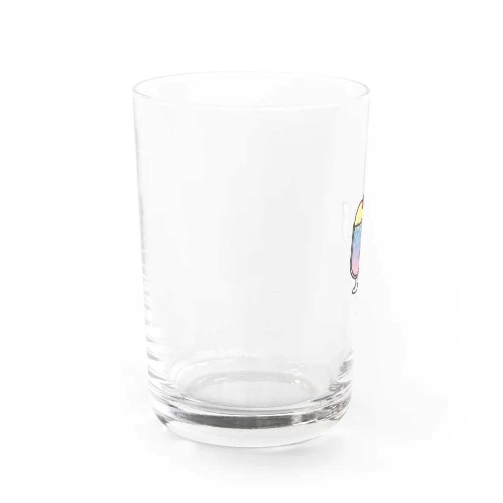 宮脇コイルのスーパーショップのクリームソーダなガケップチ・イチゴ味 Water Glass :left