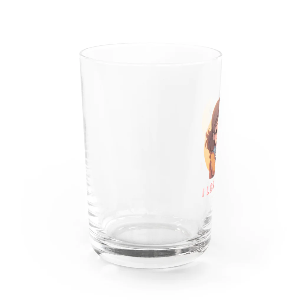 AwagoModeのI LOVE YOU(Cat&Girl) (36) Water Glass :left