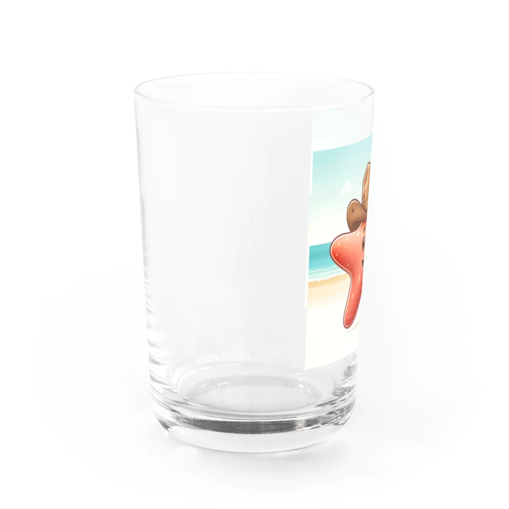 海の幸のカウボーイヒトデ Water Glass :left