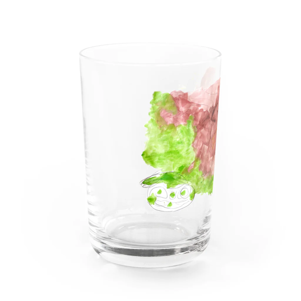 tomorhythmのこわいかお Water Glass :left