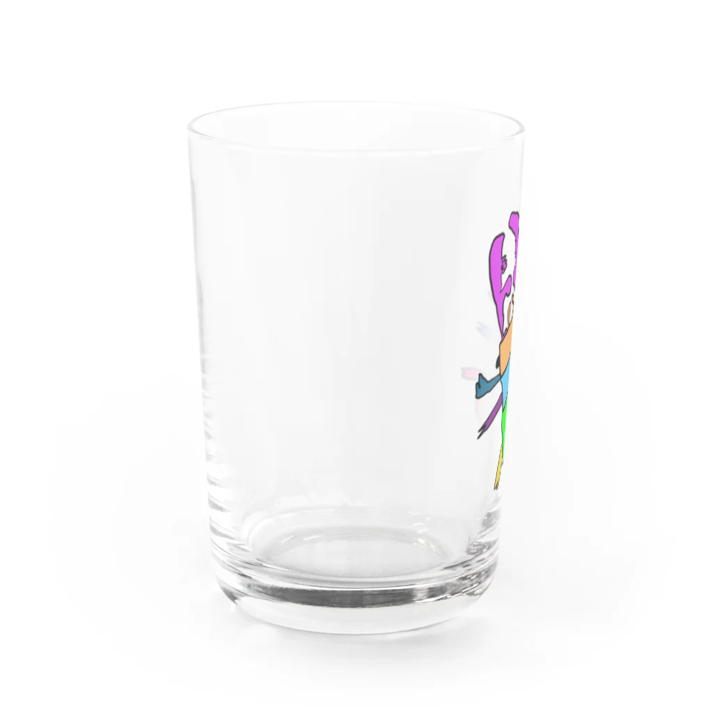 お絵かきリメイク『ＨＡＲＵ』のニジイロクワガタ Water Glass :left