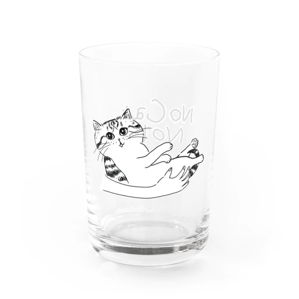 TomoshibiのNo Cat, No Life.  抱っこ猫 Water Glass :left